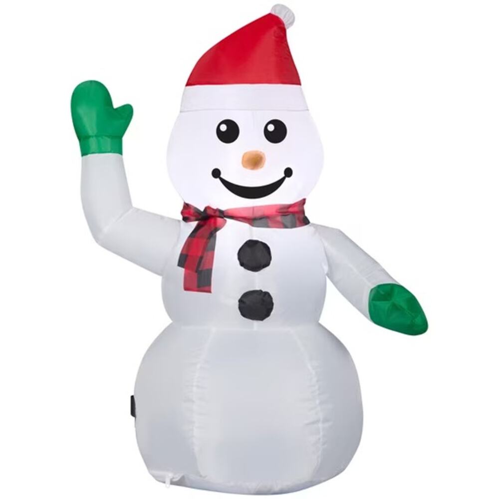 Gemmy Airblown Inflatable Car Buddy Snowman Christmas LED Vehicle Decor 3 ft